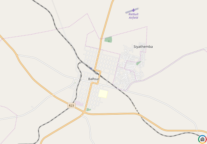 Map location of Balfour